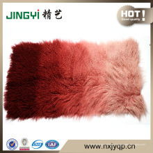 Precio barato Mongolian Sheep Fur Skin Plate de color de fábrica del gradiente